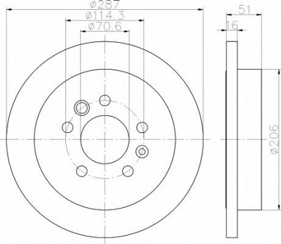 HELLA PAGID 8dd355119821 -  Тормозной диск